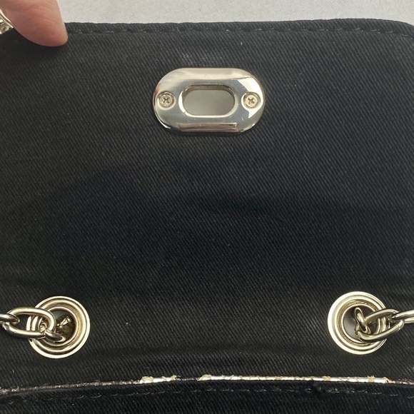 BANANA REPUBLIC Long Chain Crossbody Shoulder Leather Mini Bag in Metallic - Picture 5 of 7